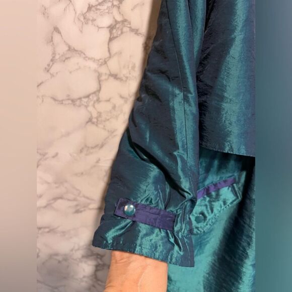 IZZI Vintage Coat Size S Purple Green - Picture 3 of 7